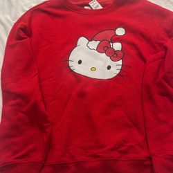 New W/ Tags Holiday Hello Kitty Sweatshirt Size Medium 