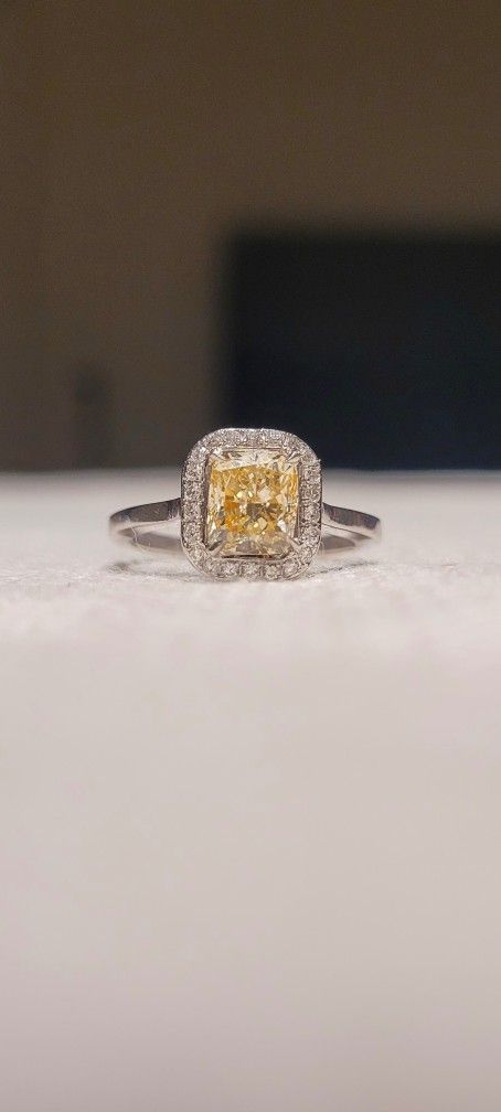 18K Gold Fancy Yellow 1.23 CT Diamond Ring (Retails for $12,000)
