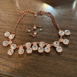 Gold Paparazzi Necklace And Earrings