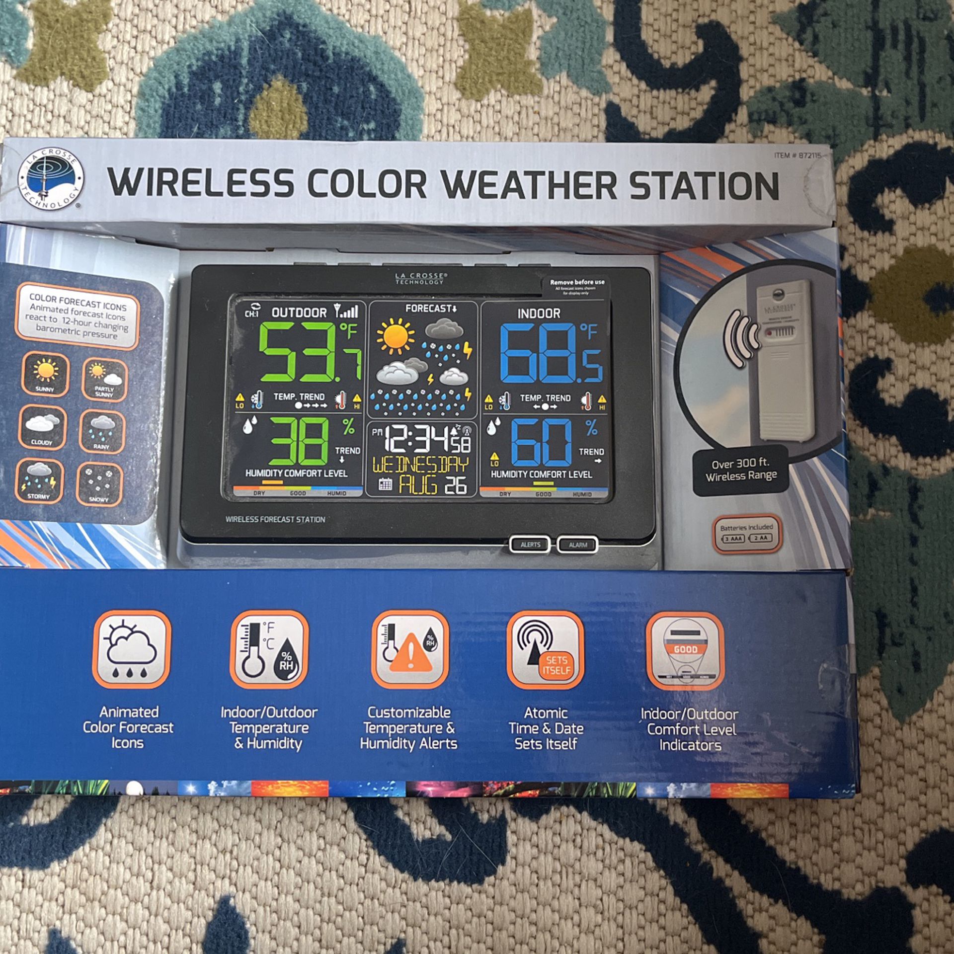 Wireless color WeatherStation