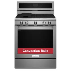 KitchenAid 5.8 cu. ft. Gas Range with Self-Cleaning Oven in Stainless Steel
