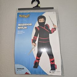 Toddler Warrior Ninja Halloween Costume Size 3T-4T