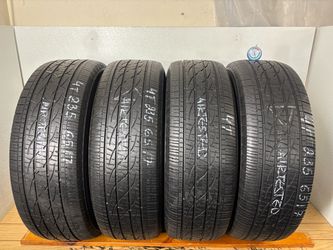 Set 4 tires 235 65 17 Firestone destination hlt no repairs