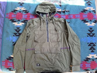LRG Green Military Full Metal Anorak Basic Jacket Men Size M
