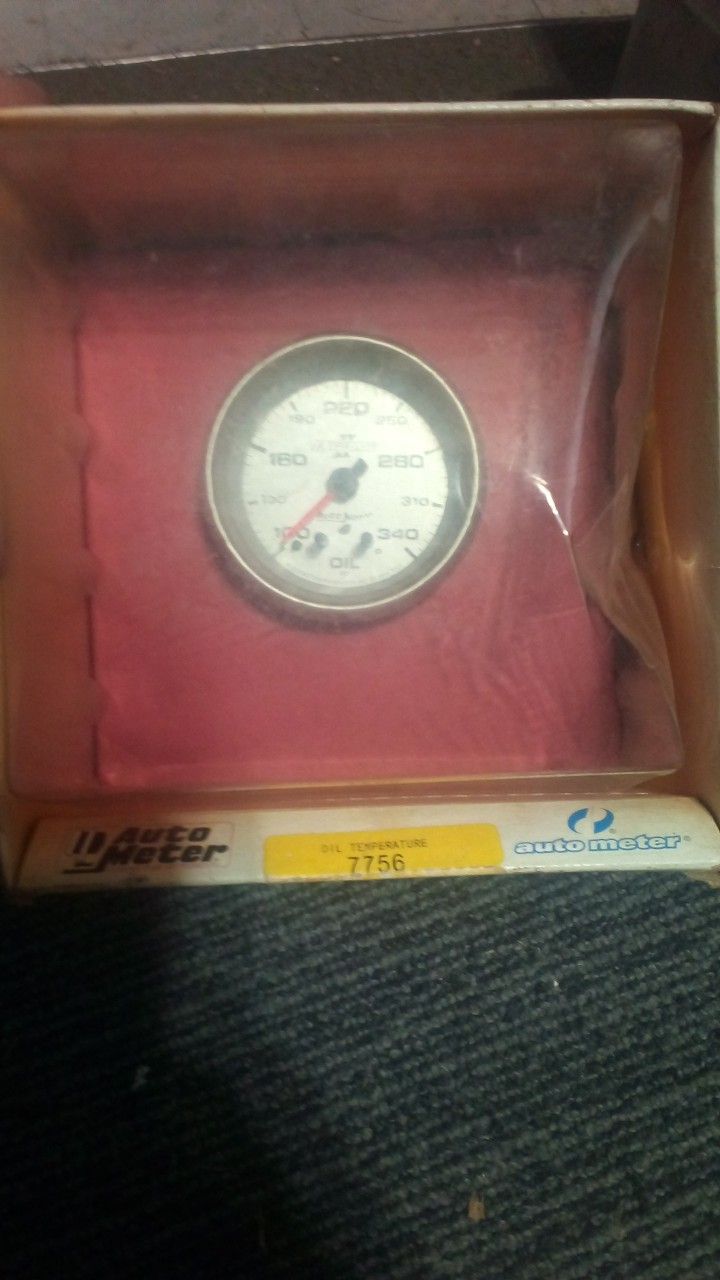 Brand New Autometer Oil Temperature Gauge Complete Inbox