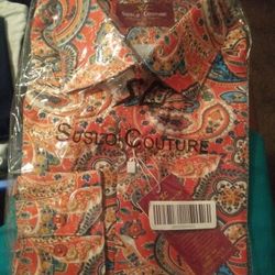 Men's Long sleeve Button Down Shirt by Suslo Couture