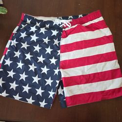 Mens American flag board shorts