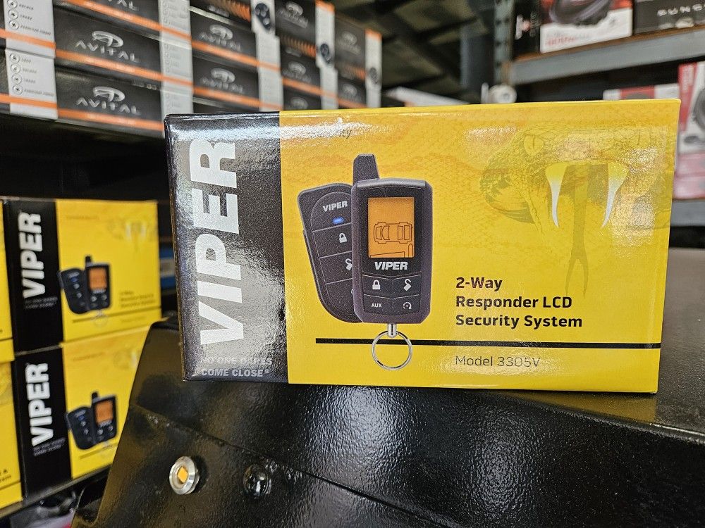 VIPER model 3305V Complete Car Security System With Pager Remote

PRICE IS FIRM 

SE HABLA ESPAÑOL 

INSTALLATION AVAILABLE 


PRICE IS FIRM.  