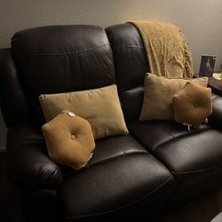 Leather Recliner Loveseat