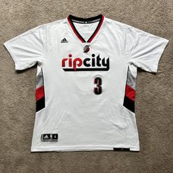 Adidas Portland Trailblazers CJ McCollum #3 White Jersey Men’s Size XL NBA