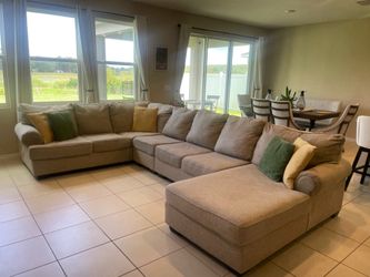 U Shape Fabric Sectional