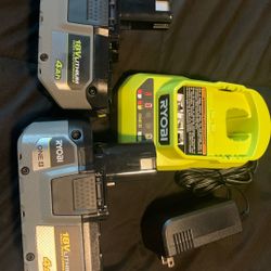 Ryobi batteries & Charger