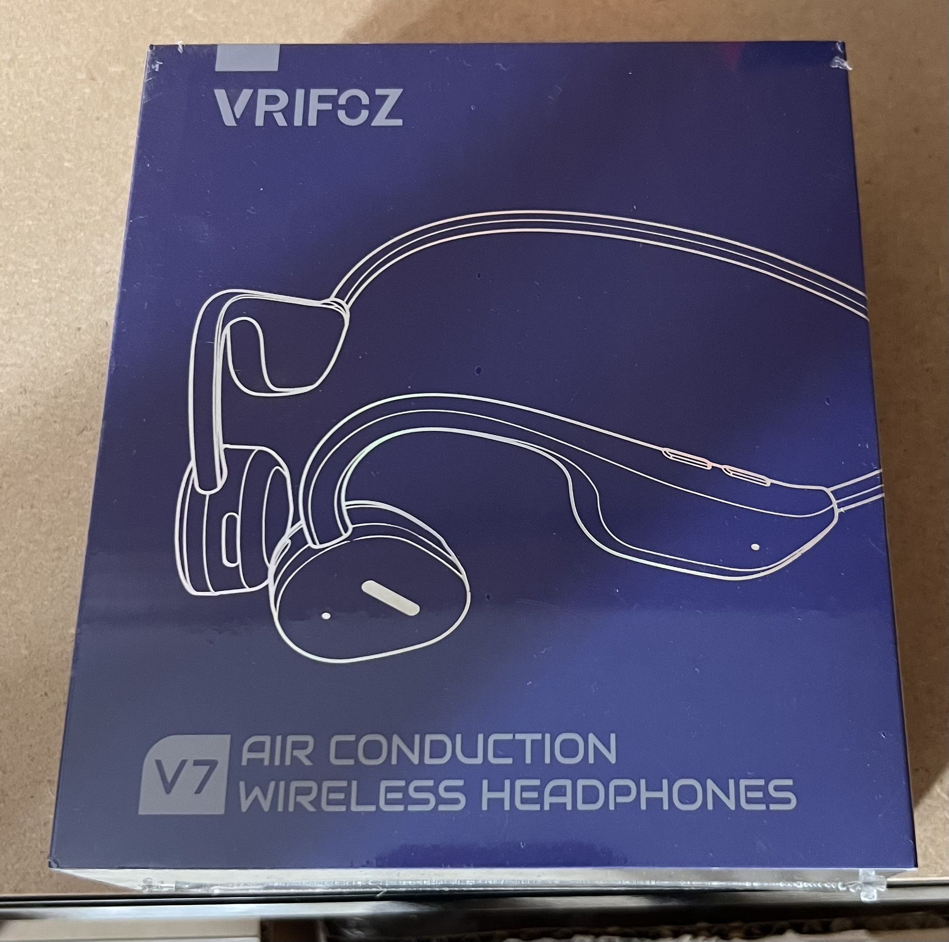 VRIFOZ Wireless Air Conduction Bluetooth Headphones-Microphone-Sports-Outdoor