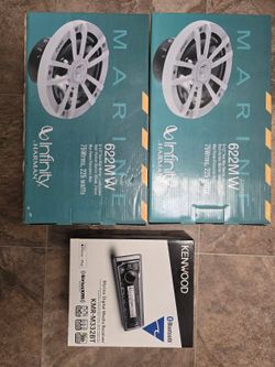 Kenwood Blue Tooth Marine Deck / Infinity 6.5 Speakers