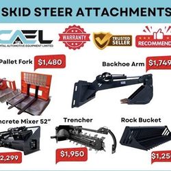 BRAND NEW SKID STEER ATTACHMENTS- TAX FREE- SHIPPING ACROSS USA