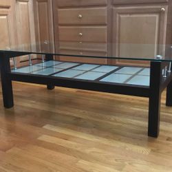Brand New Two Layers Of Thick Glass Table