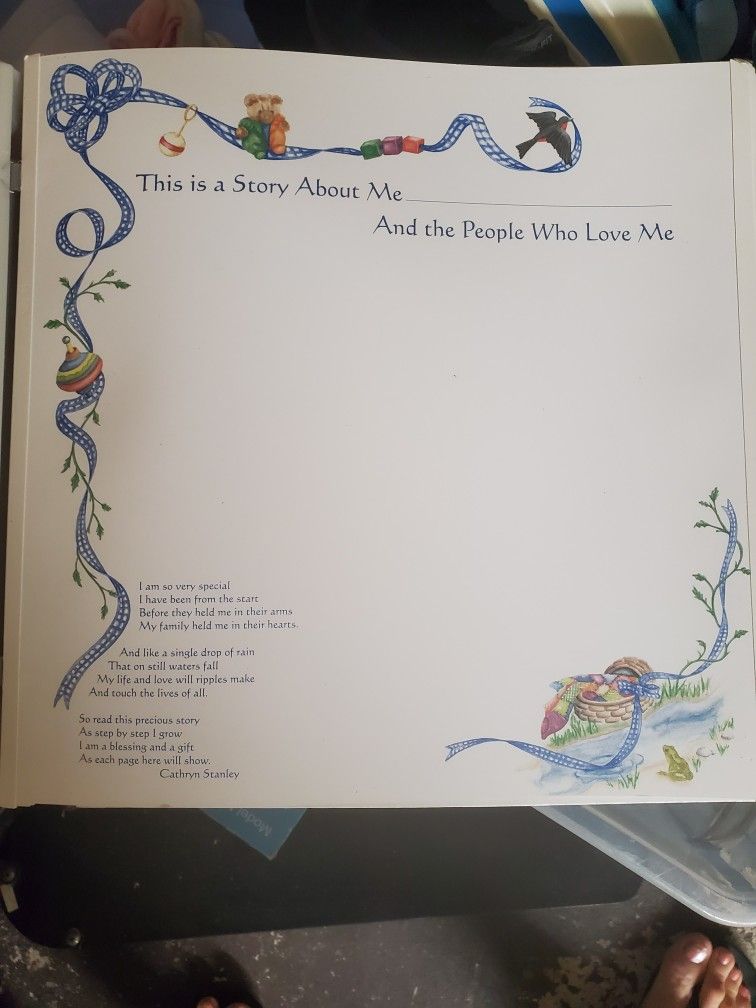 New White Vinyl Baby Memories Album Scrapbook