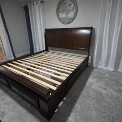 Cherry King size Sleigh bed