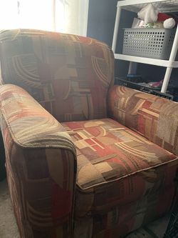 Brown And Red Living Room Chair