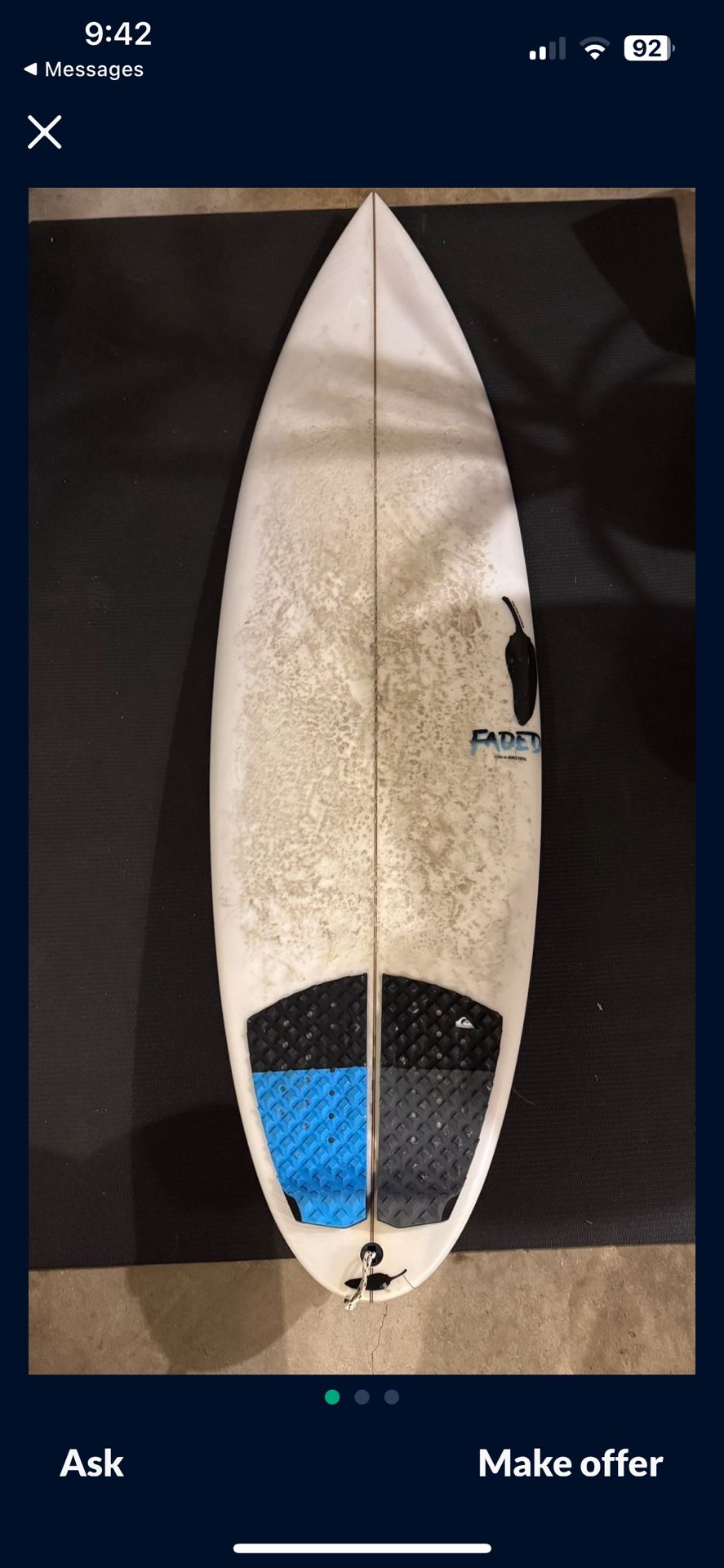 6’0 Chile Faded Surfboard