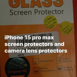 iPhone 15 Pro Max  Screen Protector And Camera Covers All Tempered Glass