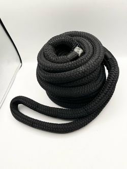 1" x 35' Double Braid Nylon Dock Line, 20" Eye Spice, Black
