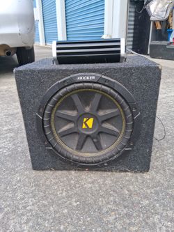 Kicker comp 10 inch sub woofer dxa125.2 amp with box