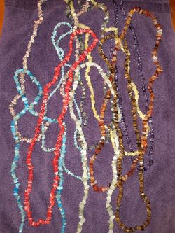 Stone necklaces and bracelets