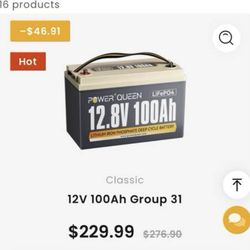 Power Queen Boat Battery Hi Quality