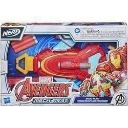 Brand New Hasbro Marvel Avengers Mech Strike Iron Man Strikeshot Gauntlet Toy, 3 NERF Darts