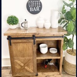 Custom built Wine Rack Cabinet Sideboard Buffet Coffee Hutch Hand Built Hutch Farmhouse farm house Carpenter Floating shelf faux Beam 