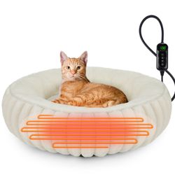 Heated cat bed
