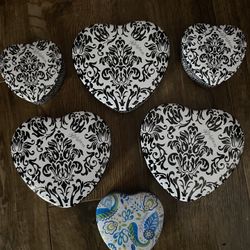 Lot of Brighton Vintage Heart Shaped Tins
