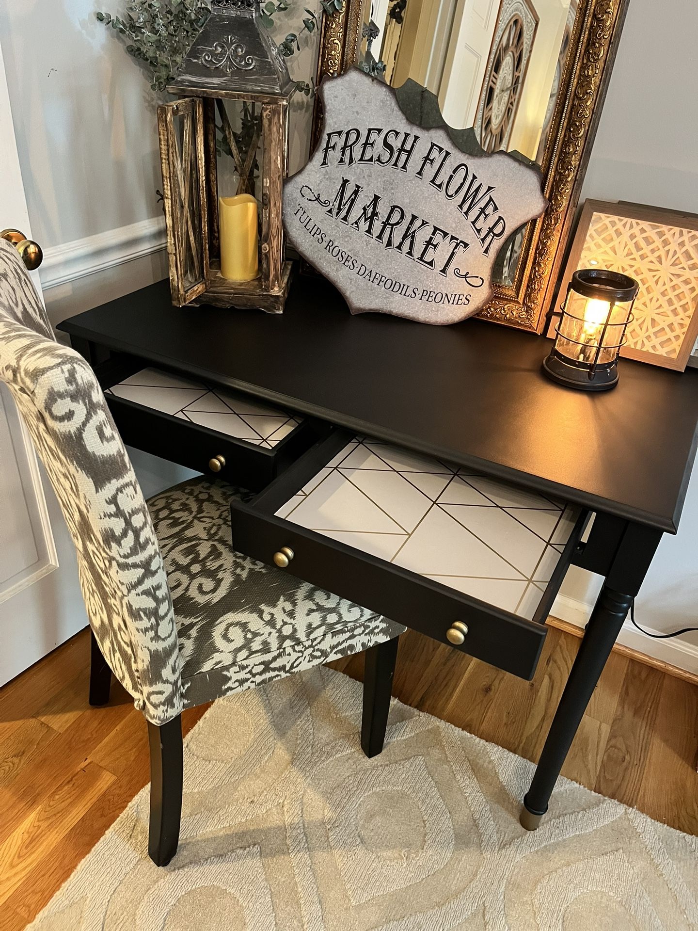 Black And Gold Desk