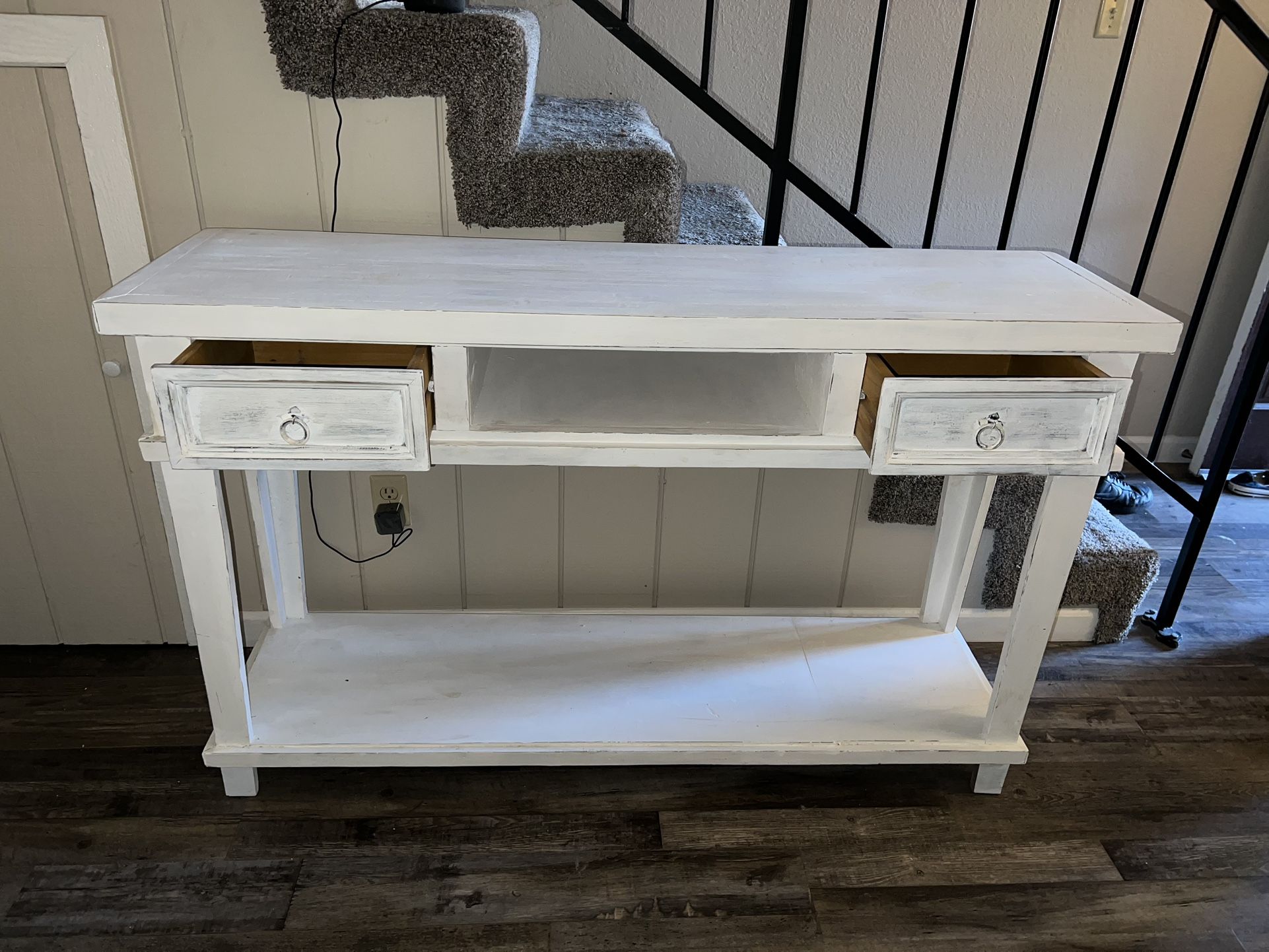 White Table Console