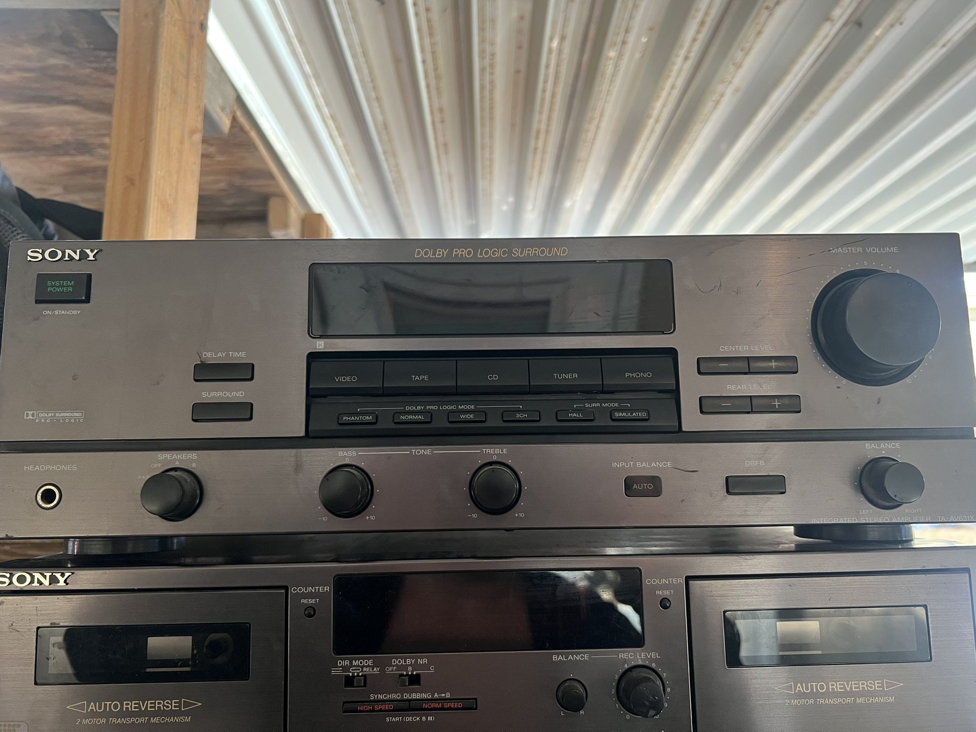 Sony Integrated Stereo Amplifier Dolby Pro Logic Sound Receiver Audio (No Remote)