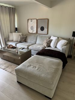 Sectional Sofa with Ottoman Crate & Barrel