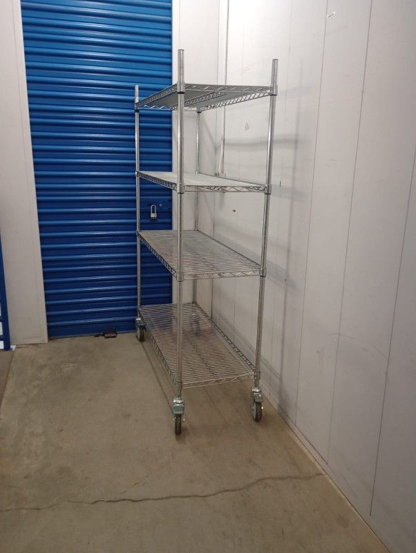 Metal Wire Rack With 4 Adjustable Shelves