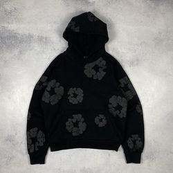 Men’s Black denim tears hoodie Size L