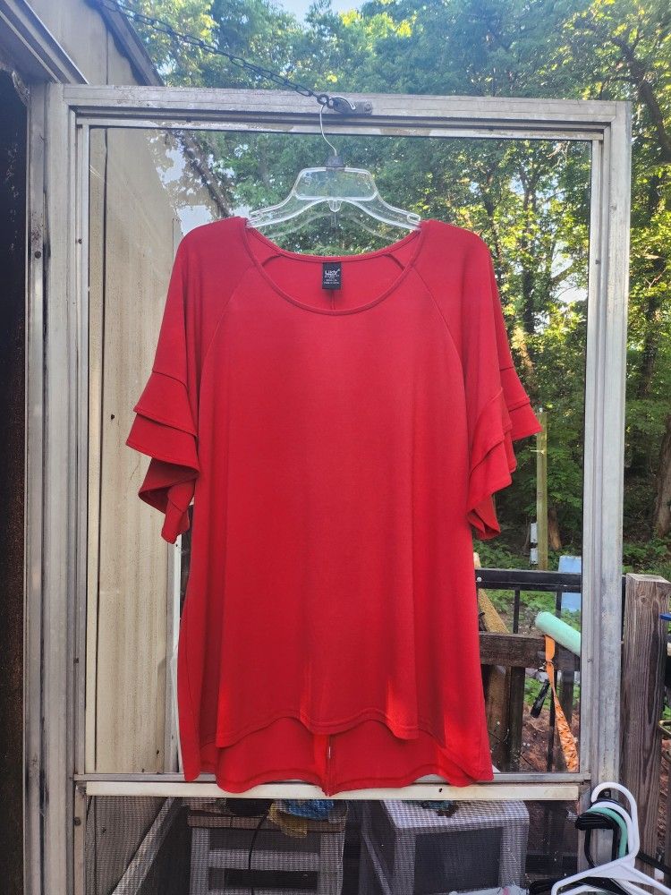 Lady In Red Blouse