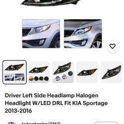 2013-2016 Kia Sportage Driver Head Light NEW