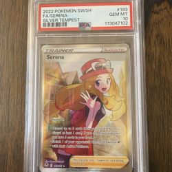 2022 Pokemon Silver Tempest Serena PSA 10