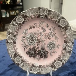 Beautiful Spode Archive Collection "Jasmine" 10" Plate Pink/Brown Floral 