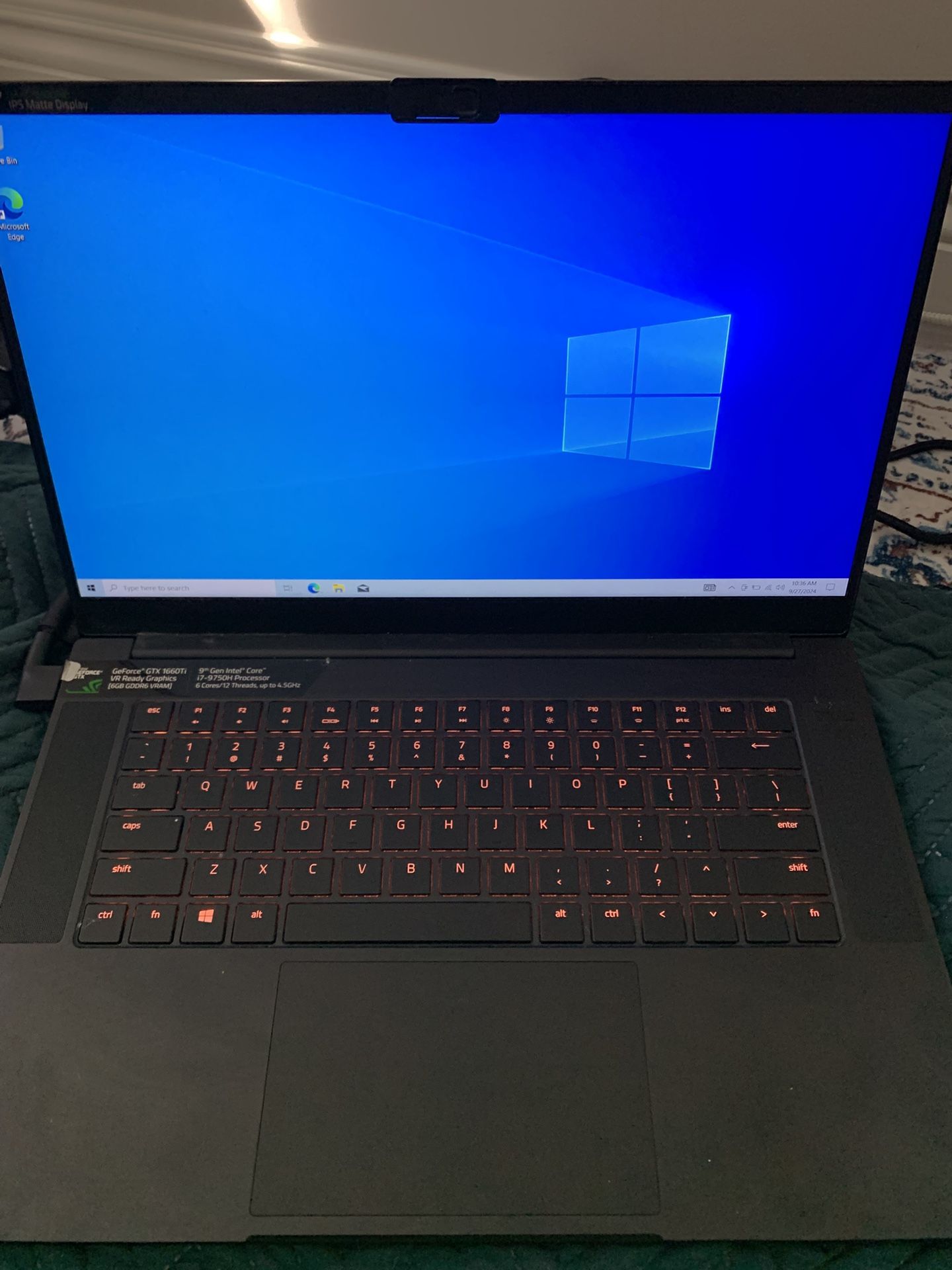 Razer Blade 15 Gaming Laptop 2019: Intel Core i7-9750H 6 Core, NVIDIA GeForce GTX 1660Ti, 2601 MHz 6 Cores, 12 Logical Processors