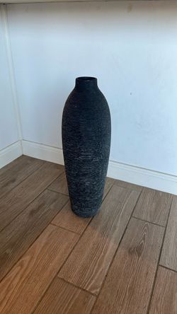 Tall glass vase