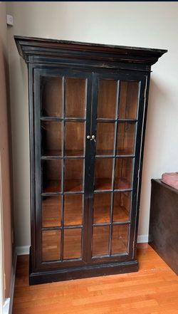Book shelf with glass window doors