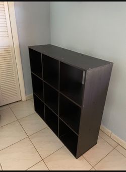 Nine Cubby Shelf-dark wood