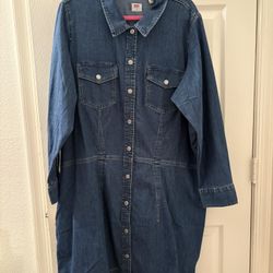 Plus Size Levi Denim Dress-size 3X