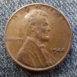 Rare 1944 Lincoln Wheat Penny No Mint Mark