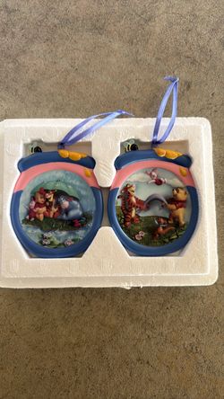 Bradford Exchange Disney Winnie the Pooh Honeypot Adventures Ornaments w/ COA